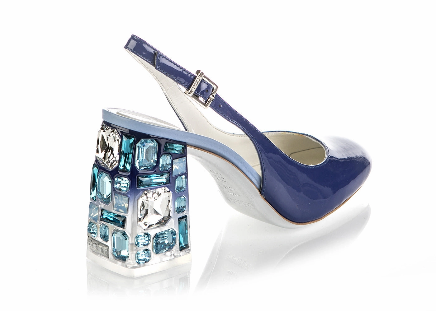 6715 Baldinini Shoes / Blue Miami Toe Loop Sandals
