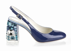 6715 Baldinini Shoes / Blue Barbecue Sandals