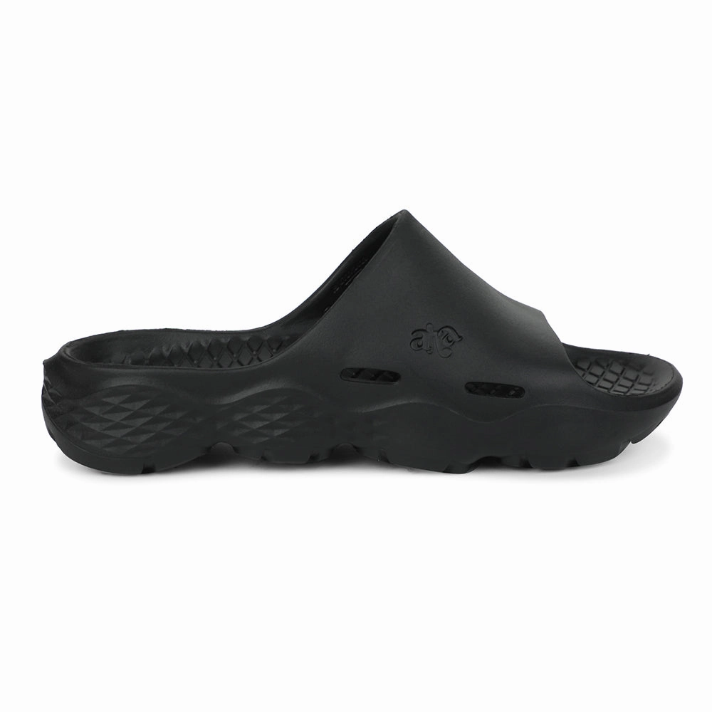A-HA Black Casual Slipper For Men SOFTWALK By Liberty Beaver Slippers