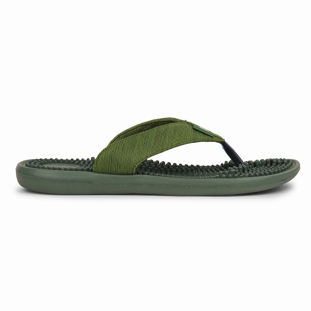 Basket Of Slippers A-HA Green Casual Slipper For Men ACUPLUS-3M By Liberty