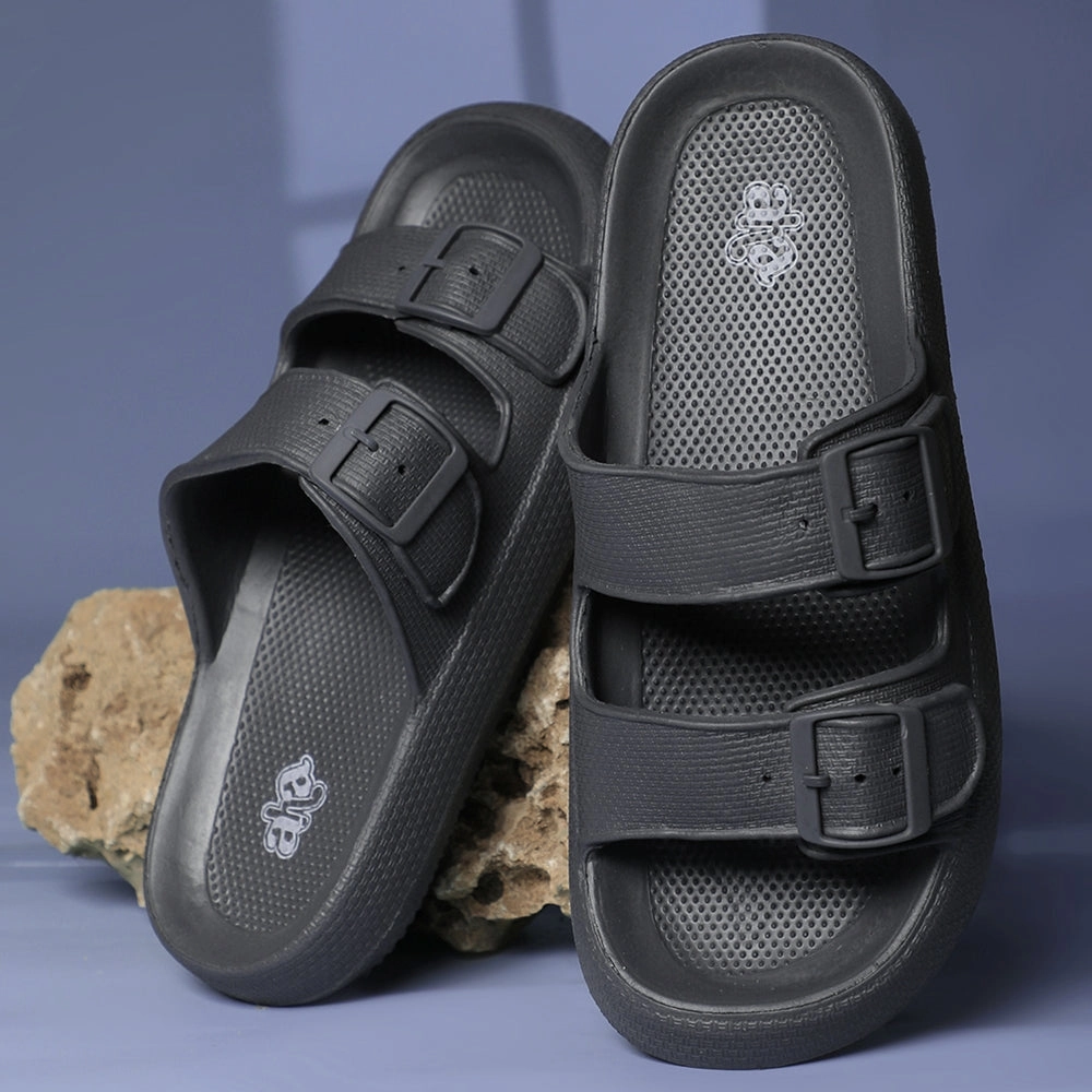 A-HA Grey Casual Sandal For Men GMF-07E By Liberty Felted Slippers