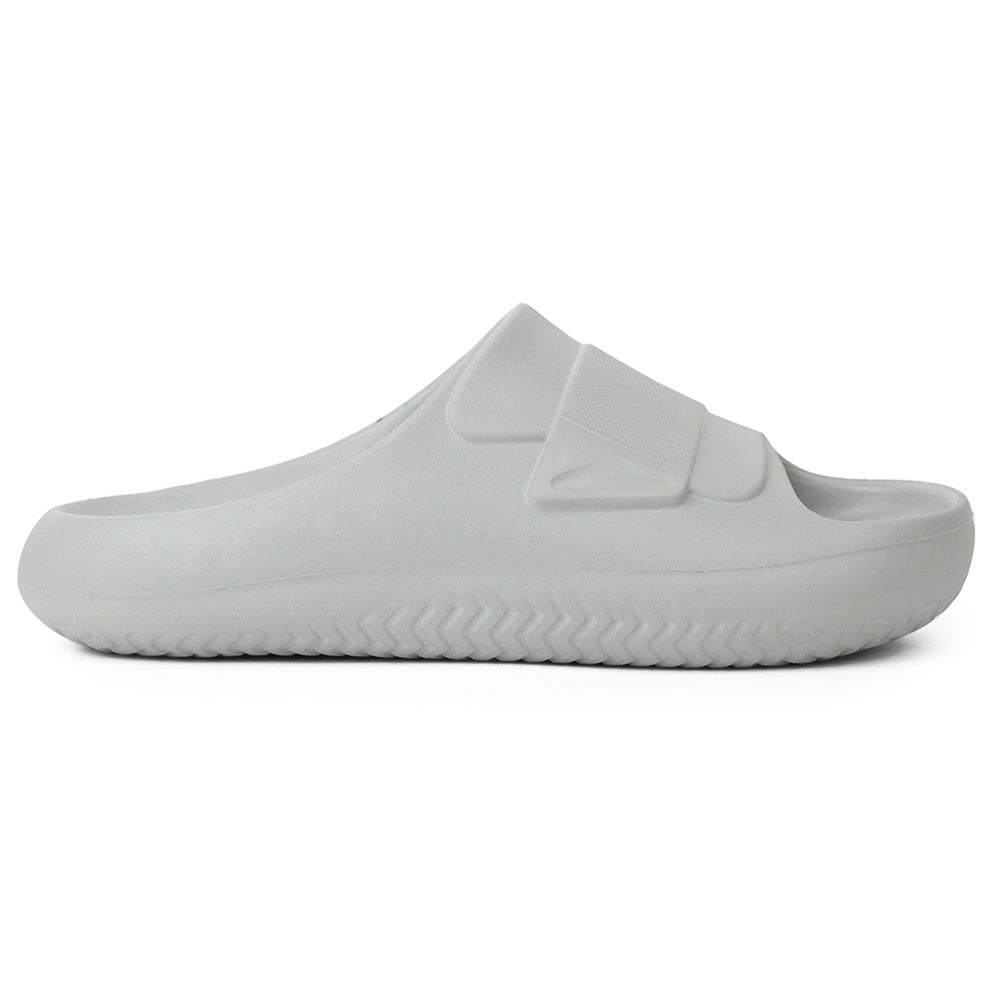 Terry Slippers A-HA Grey Casual Slides For Men DREAMWALKM By Liberty