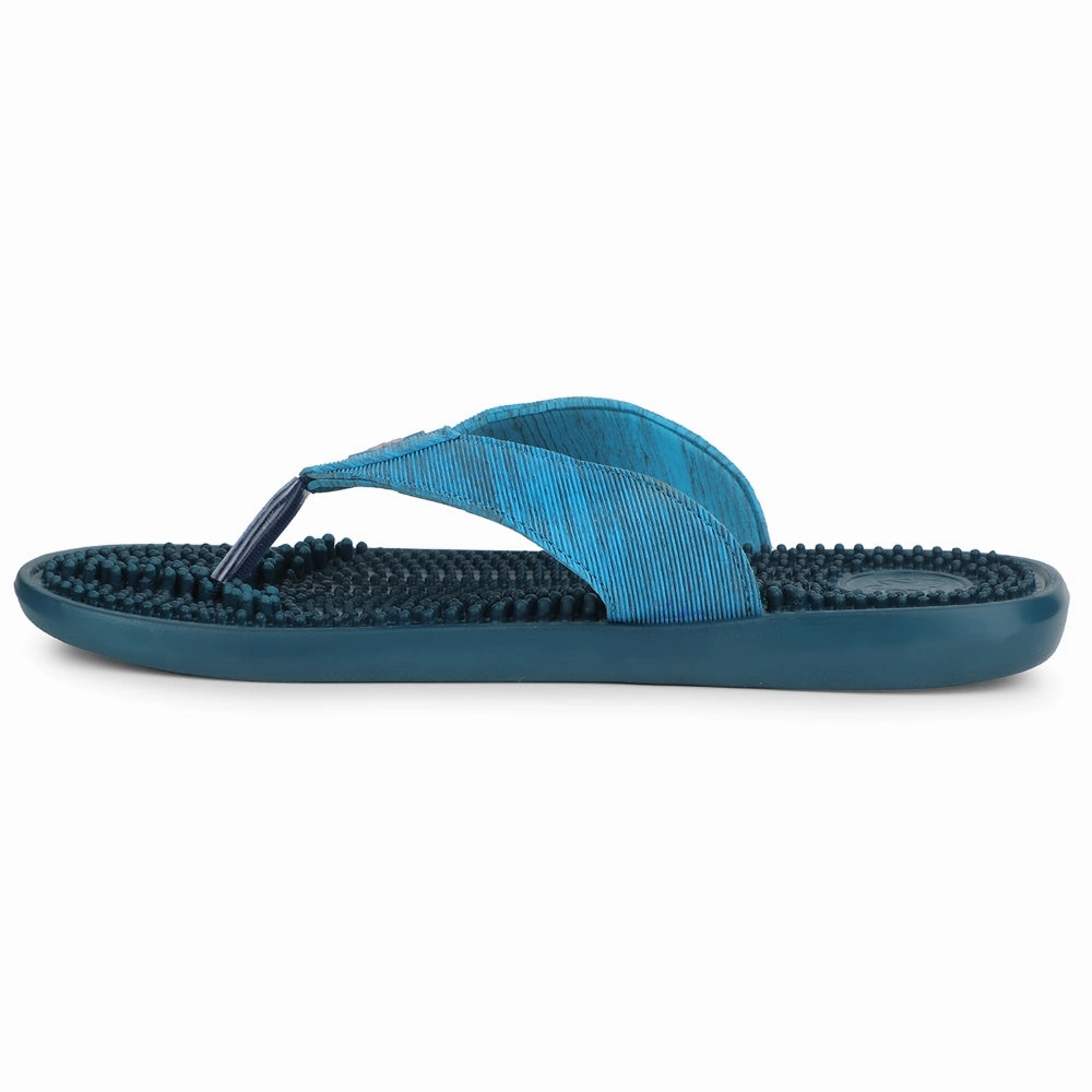 A-HA Teal Blue Casual Slipper For Men ACUPLUS-3M By Liberty 6e Slippers