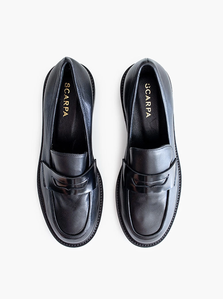 Shoes Loafers Leather Adaline black leather
