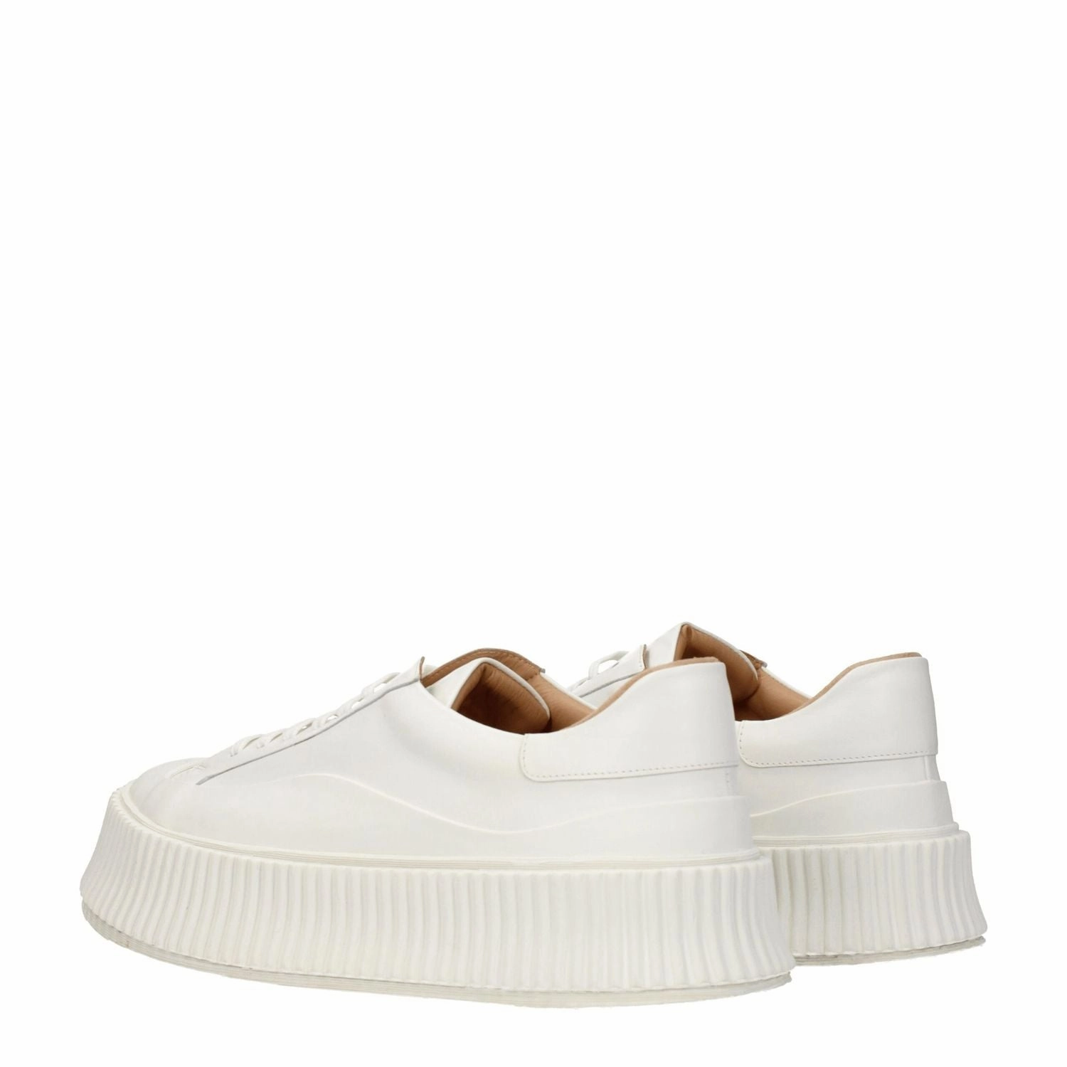 Jil Sander White Leather Platform Sneakers Sneakers On Amazon