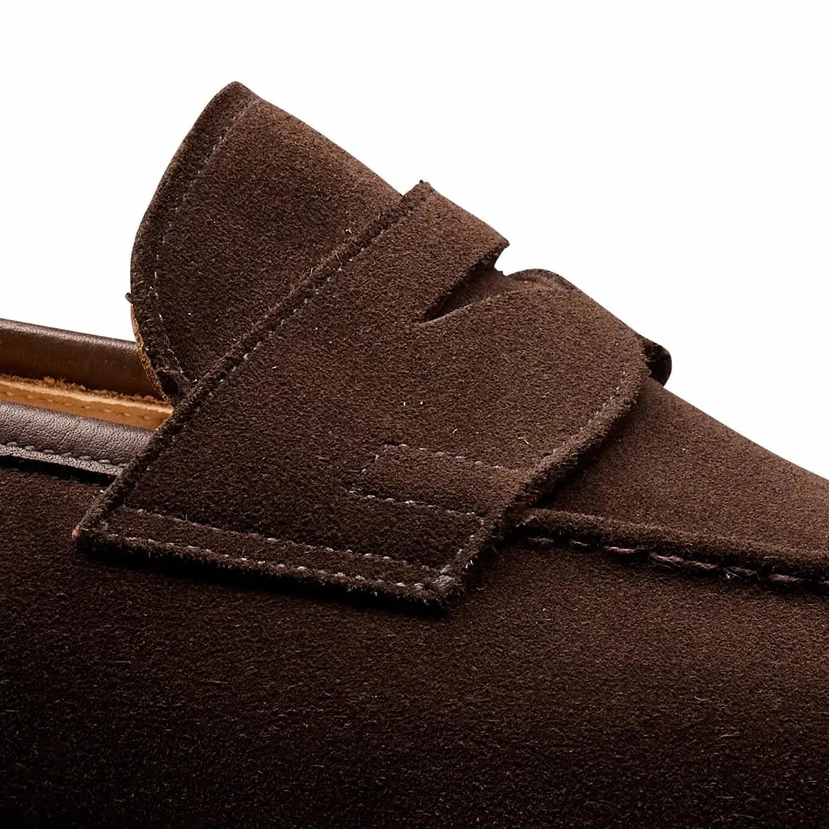 Best Quality Penny Loafers Crockett & Jones - Sydney Dark Brown Suede Loafers - City Rubber Sole