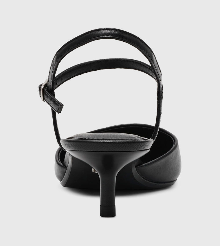 ADELAIDE BLACK LEATHER HEELS Williamson Sneakers