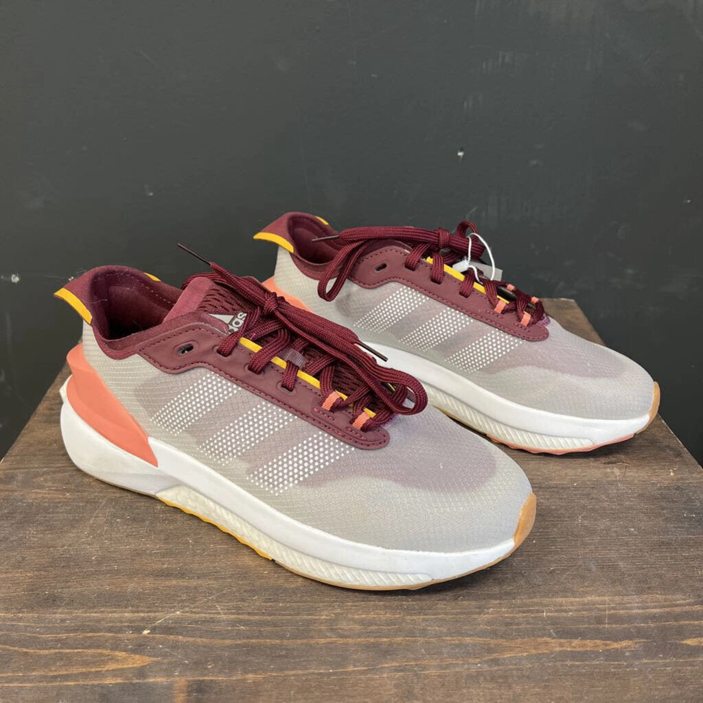 Adidas - Women's Avryn Sneakers - MSRP $180: White/Maroon-women-W7 Adidas Ski Shoes