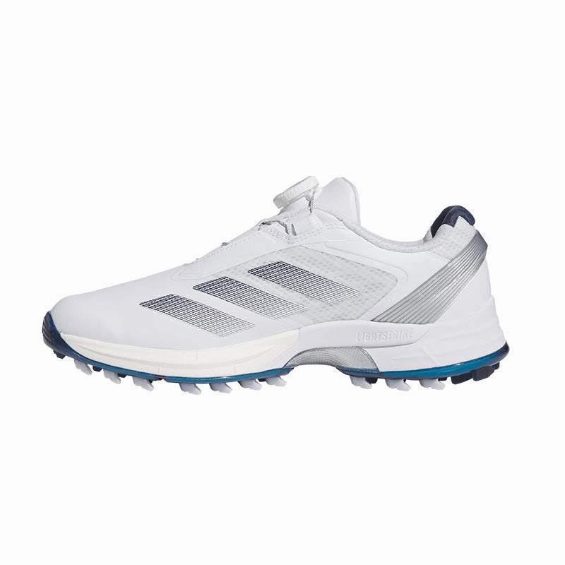 Adidas Climacool Laced Shoes ADIDAS Adizero ZG Lo Boa Men's Spikeless Shoes (White/Indigo/Silver)