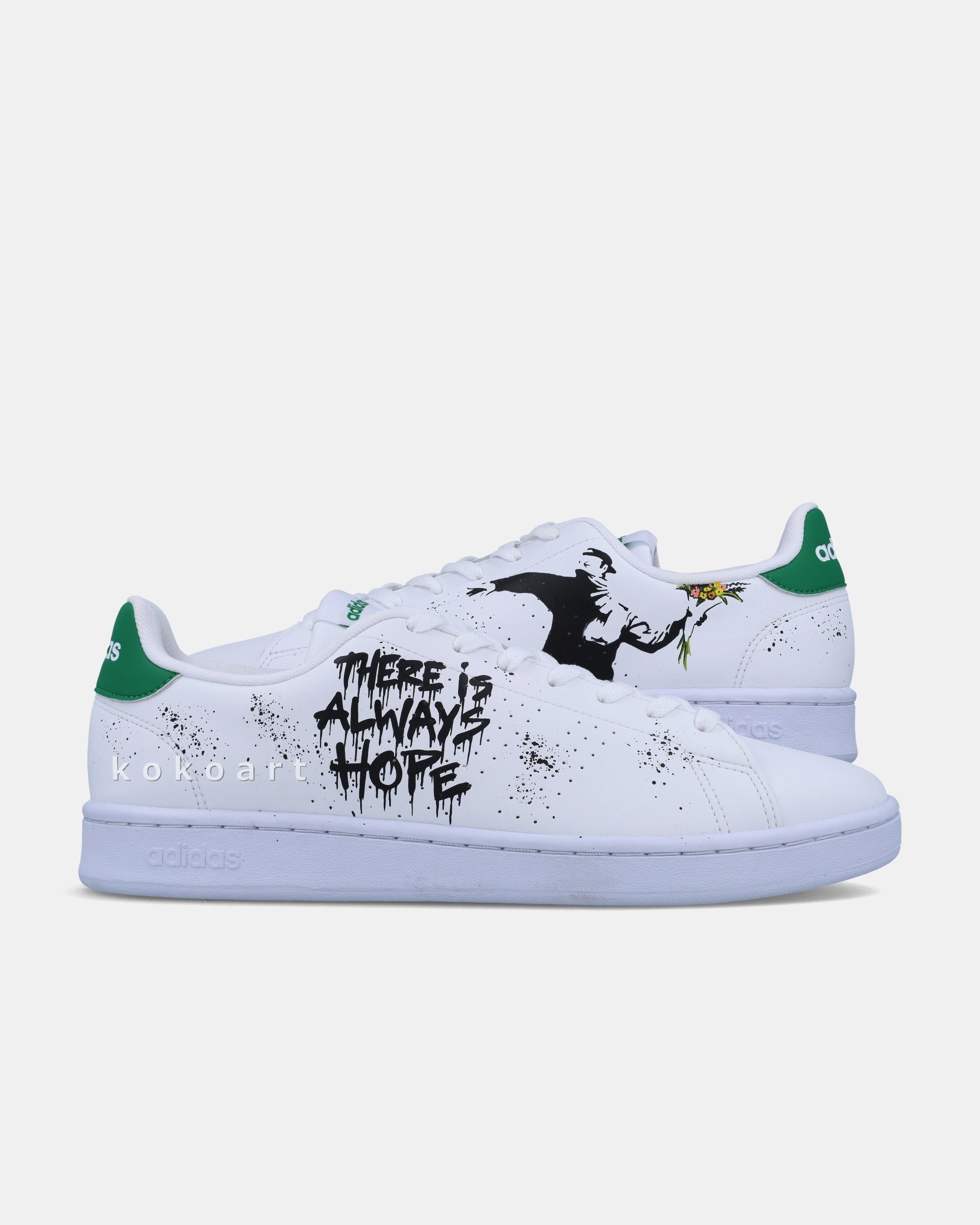 Adidas Zg Golf Shoes Adidas Advantage Hand Painted Flower Thrower