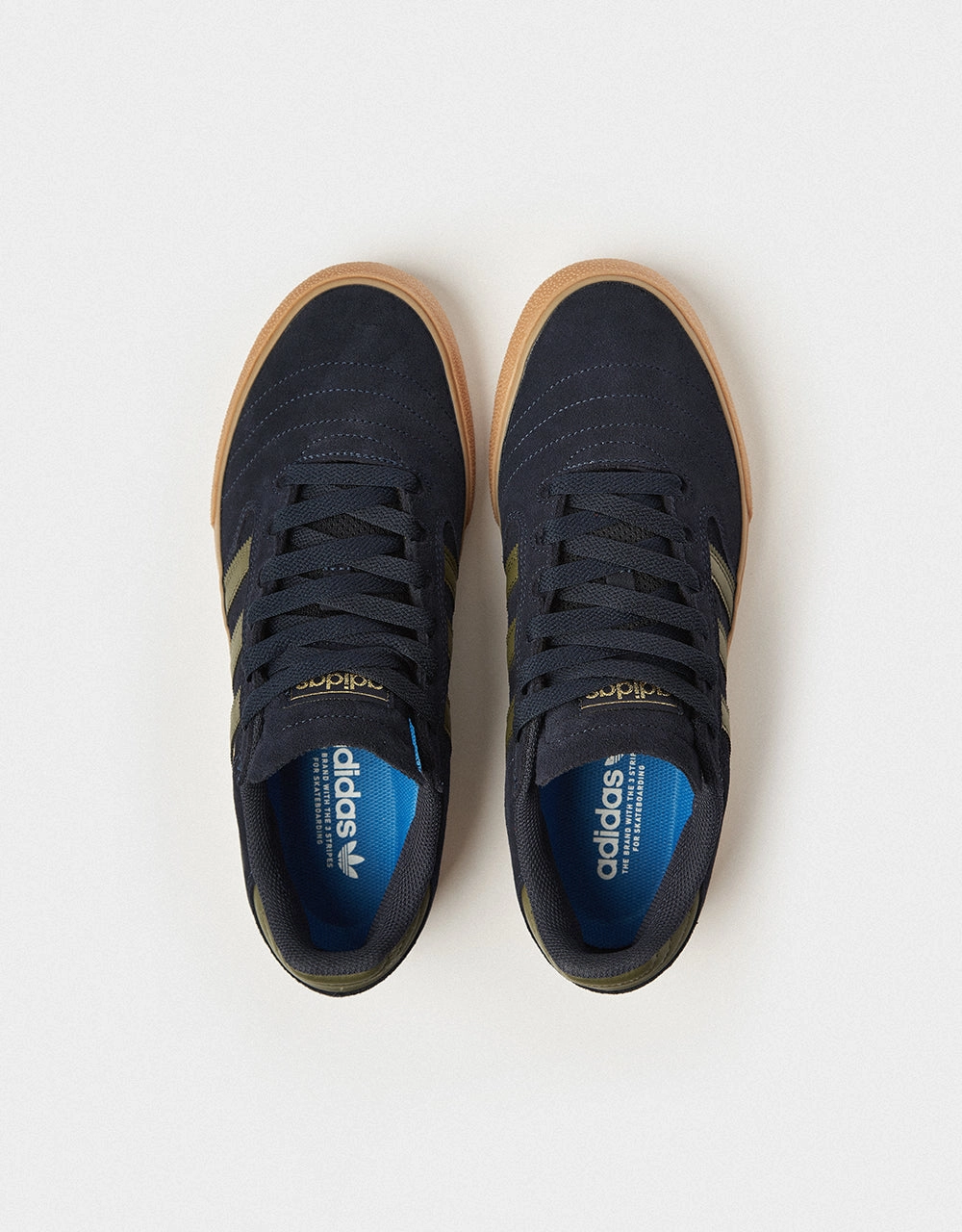 Spikes Running Shoes Adidas adidas Busenitz Vulc II Skate Shoes - Legend Ink/Olive Strata/Gold Metallic