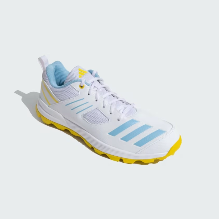 Adidas Shoes Lite Racer Adidas Cri Hase 23 M Cloud White / Clear Blue / Yellow Cricket Shoes