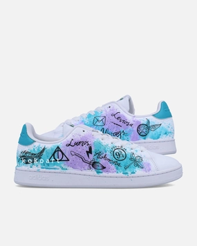 Adidas Hand Painted Wizard Design Adidas Mundial Indoor Soccer Shoes