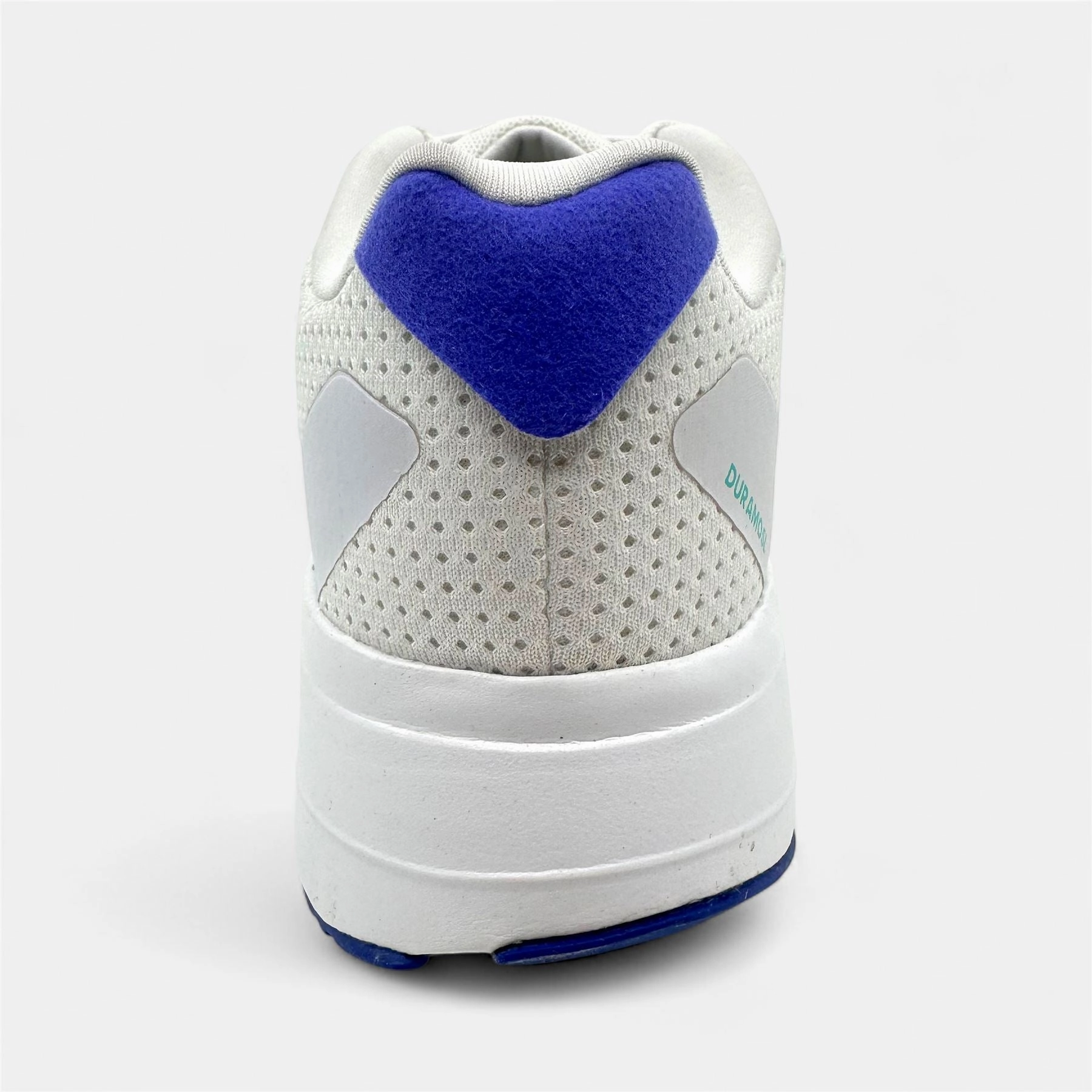 Adidas Duramo SL Cloud White Lucid Blue Flash Aqua Mens Athletic Sneaker Stability In Running Shoes