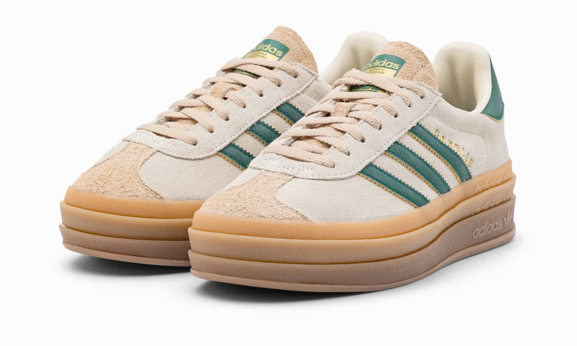 Adidas Gazelle Bold Magic Beige Collegiate Green Adidas Duramo Shoes