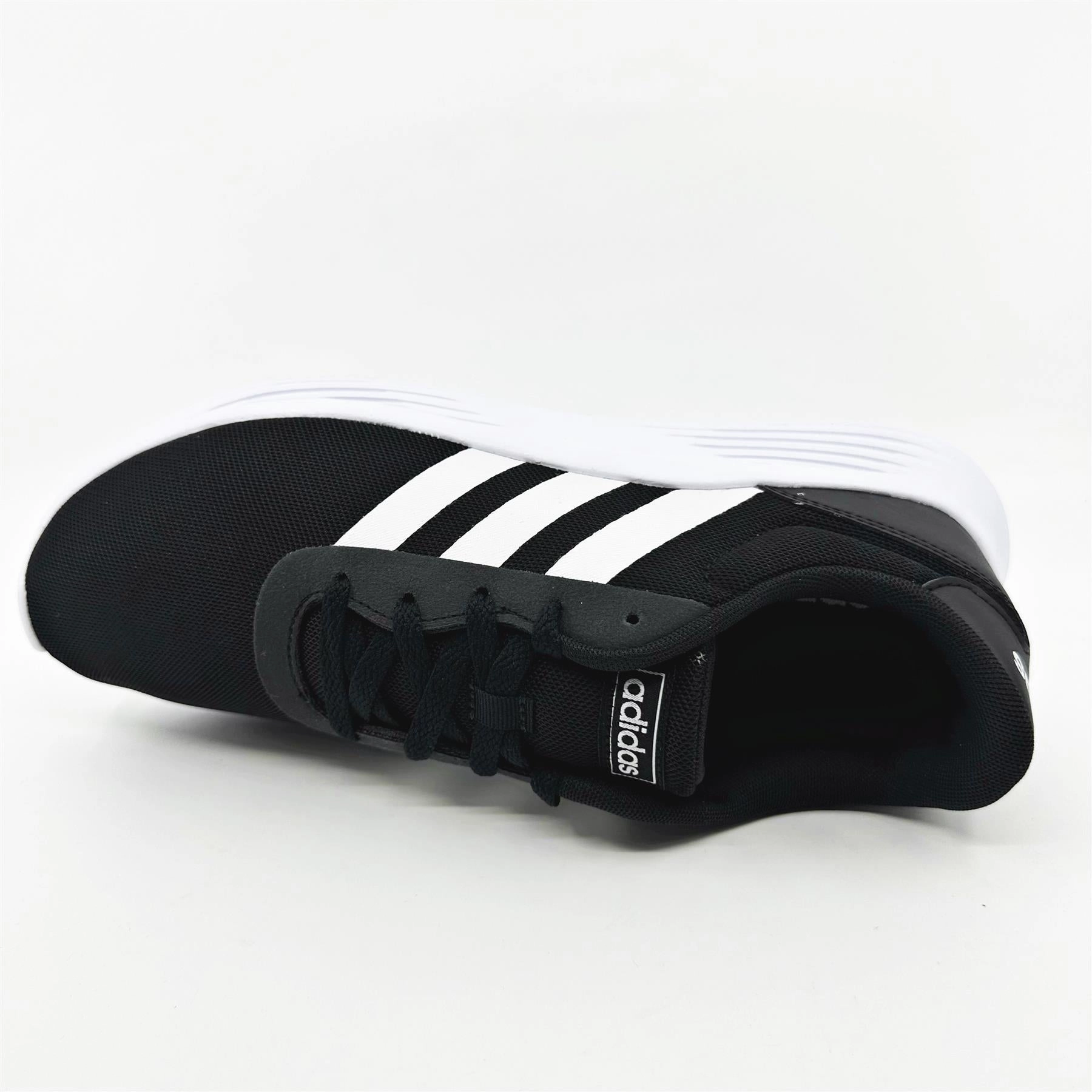 Adidas Lite Racer 2.0 Core Black Core White Mens Athletic Sneakers Wide Toe Running Shoes