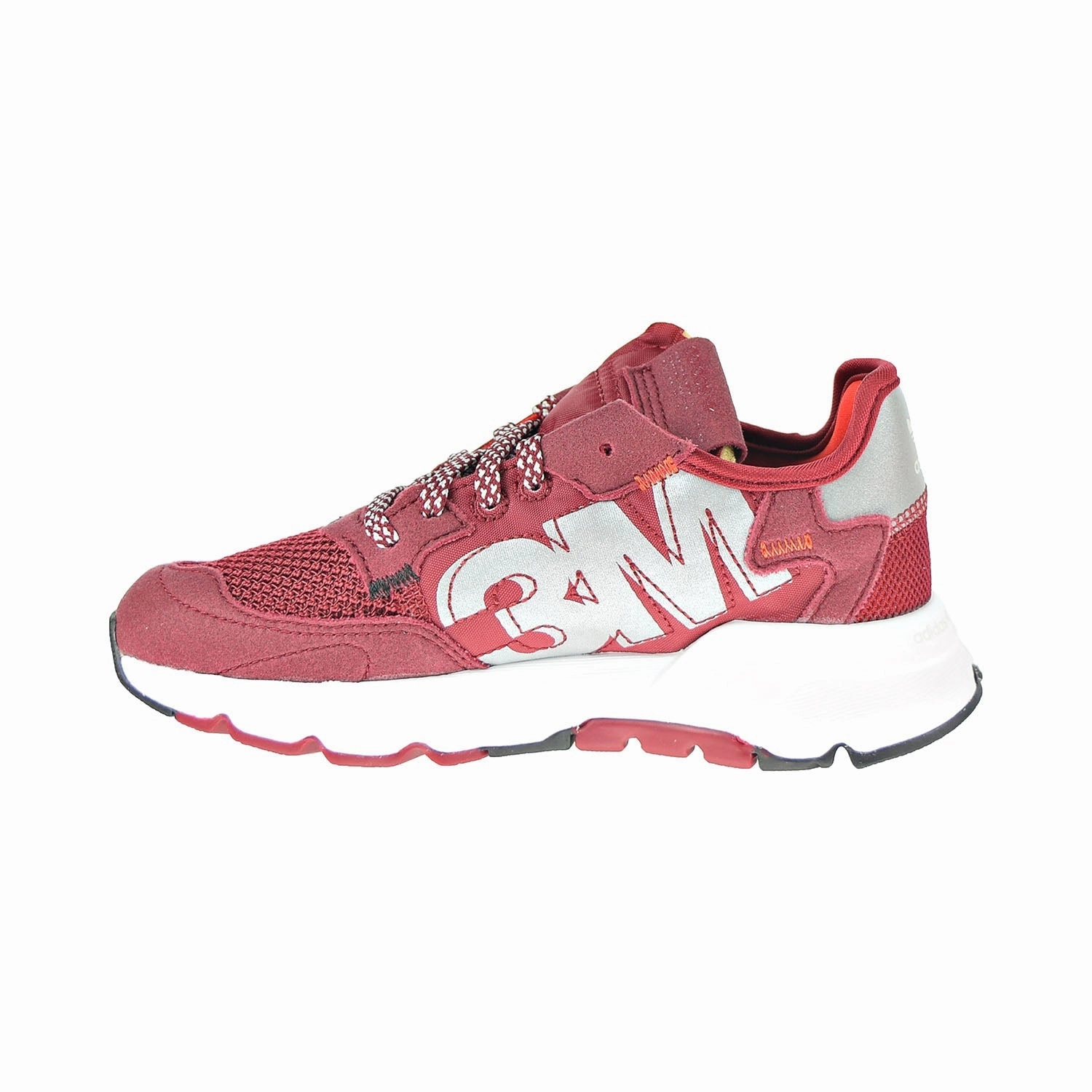 Adidas Nite Jogger Little Kids' Shoes Collegiate Burgundy-Cloud White Adidas Crib Shoes