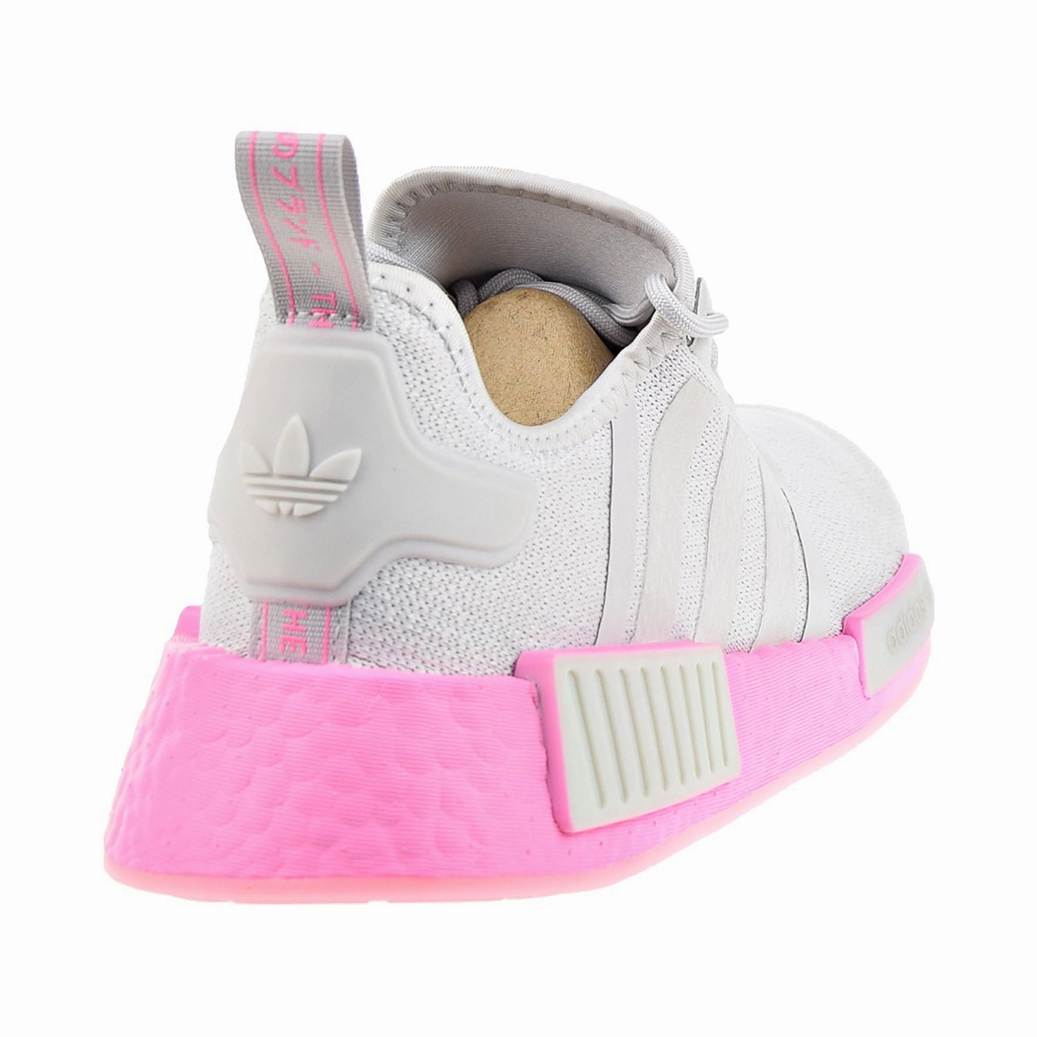 Adidas NMD_R1 Women's Shoes Grey One-Bliss Pink-Cloud White Best Shoe To Run A Marathon In