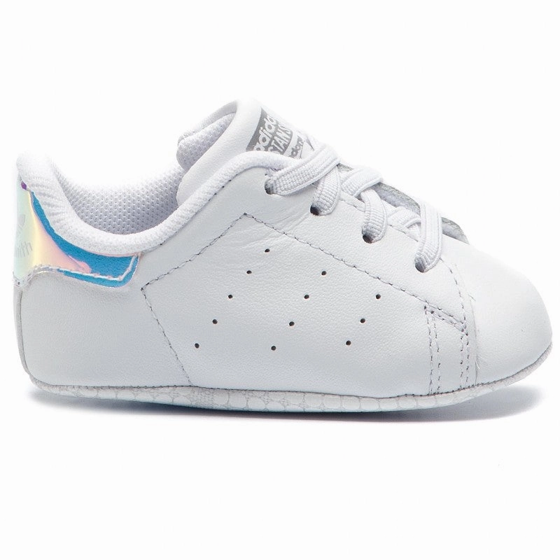 Adidas Originals scarpe da culla Stan Smith Crib CG6543 bianco argento Adidas 3 Stripe Shoes