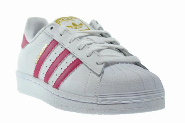 Adidas Superstar Foundation J Big Kid's Shoes White/Pink/White Adidas Originals Nmd_r1 Shoes