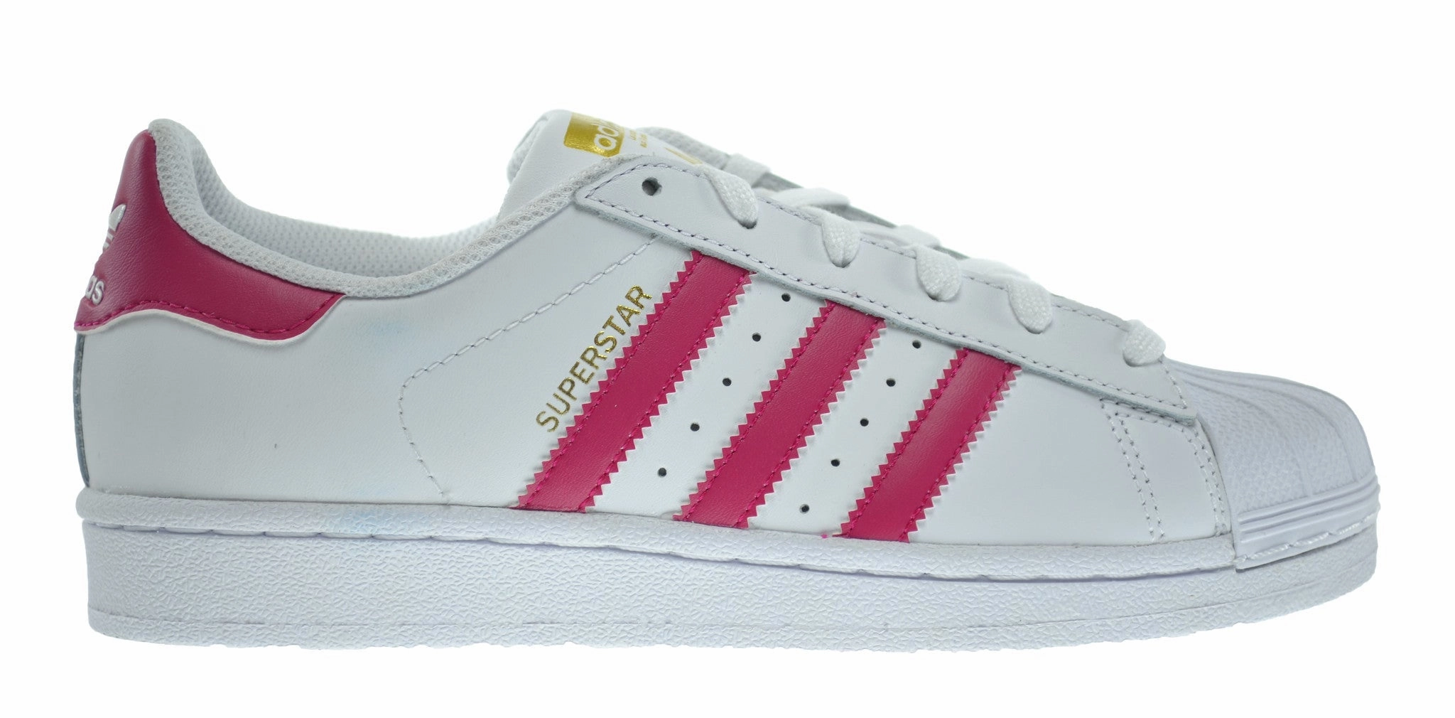 Adidas Superstar Foundation J Big Kid's Shoes White/Pink/White Adidas Slip On Shoes Superstar