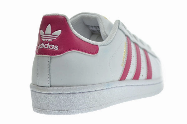 Adidas Superstar Foundation J Big Kid's Shoes White/Pink/White Adidas Gilbert Arenas Shoes