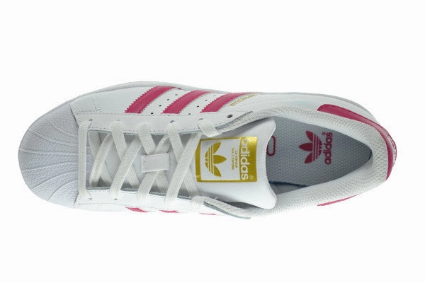 Adidas Niteball Shoes Adidas Superstar Foundation J Big Kid's Shoes White/Pink/White