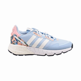 Adidas ZX 1K Boost Big Kids' Shoes Clear Sky-Cloud White-Haze Coral Messi Indoor Soccer Shoes Adidas