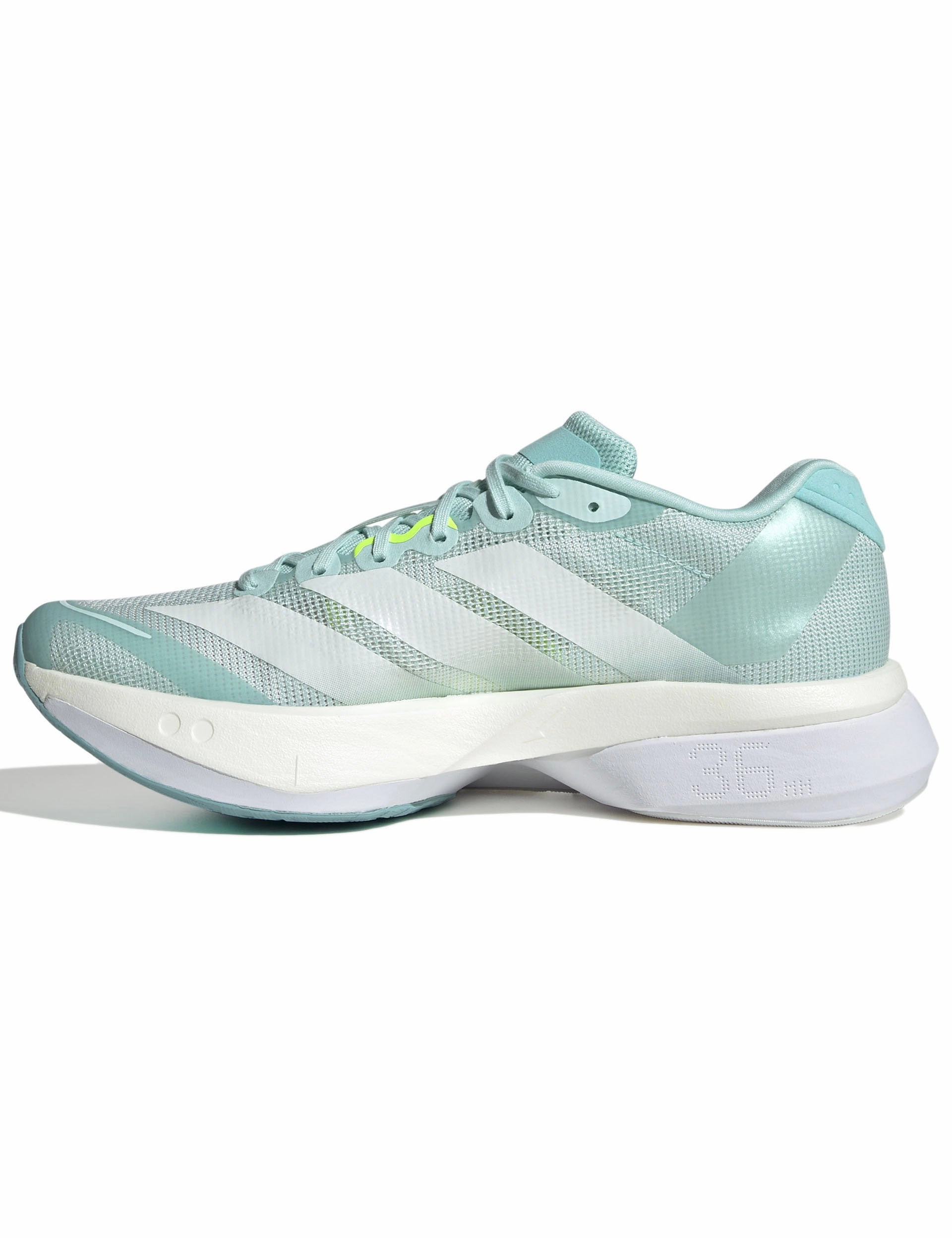 Adizero Boston 13 Shoes - Semi Flash Aqua/Zero Metallic/Lucid Lemon Adidas Gamecourt 2 Tennis Shoe