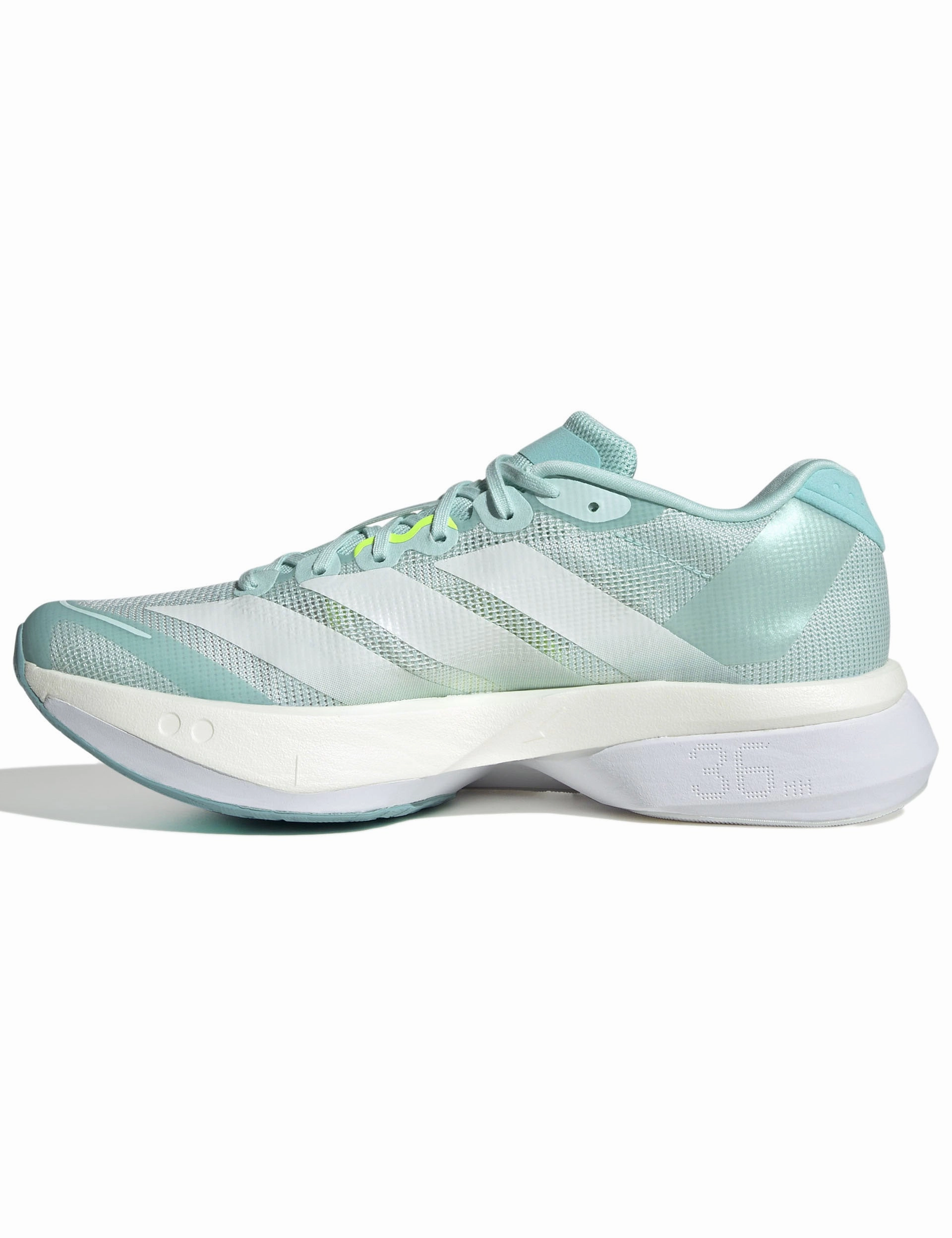 Adizero Boston 13 Shoes - Semi Flash Aqua/Zero Metallic/Lucid Lemon