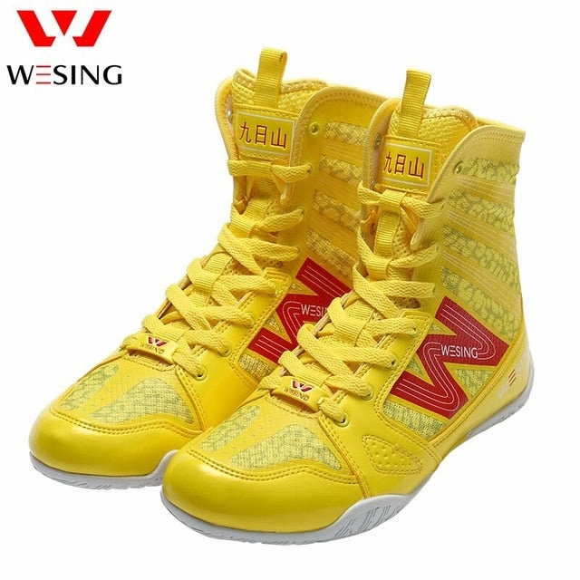 Tennis Shoes Wesing Professional Boxing Training Shoes for Athletes Anti-slip High Ankle Shoes Boxing Equipment Fitness Shoes Men Footwears