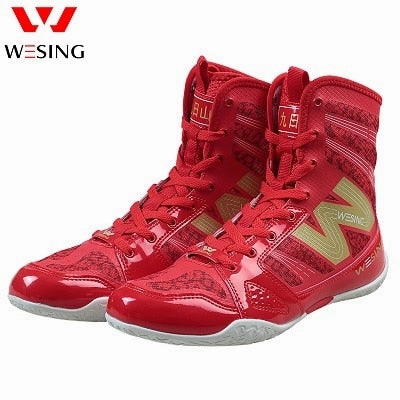 Shoes For Runners With Flat Feet Wesing Professional Boxing Training Shoes for Athletes Anti-slip High Ankle Shoes Boxing Equipment Fitness Shoes Men Footwears