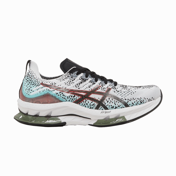 ASICS Kinsei Blast White Black Red Aqua Asics Shoes High Arch