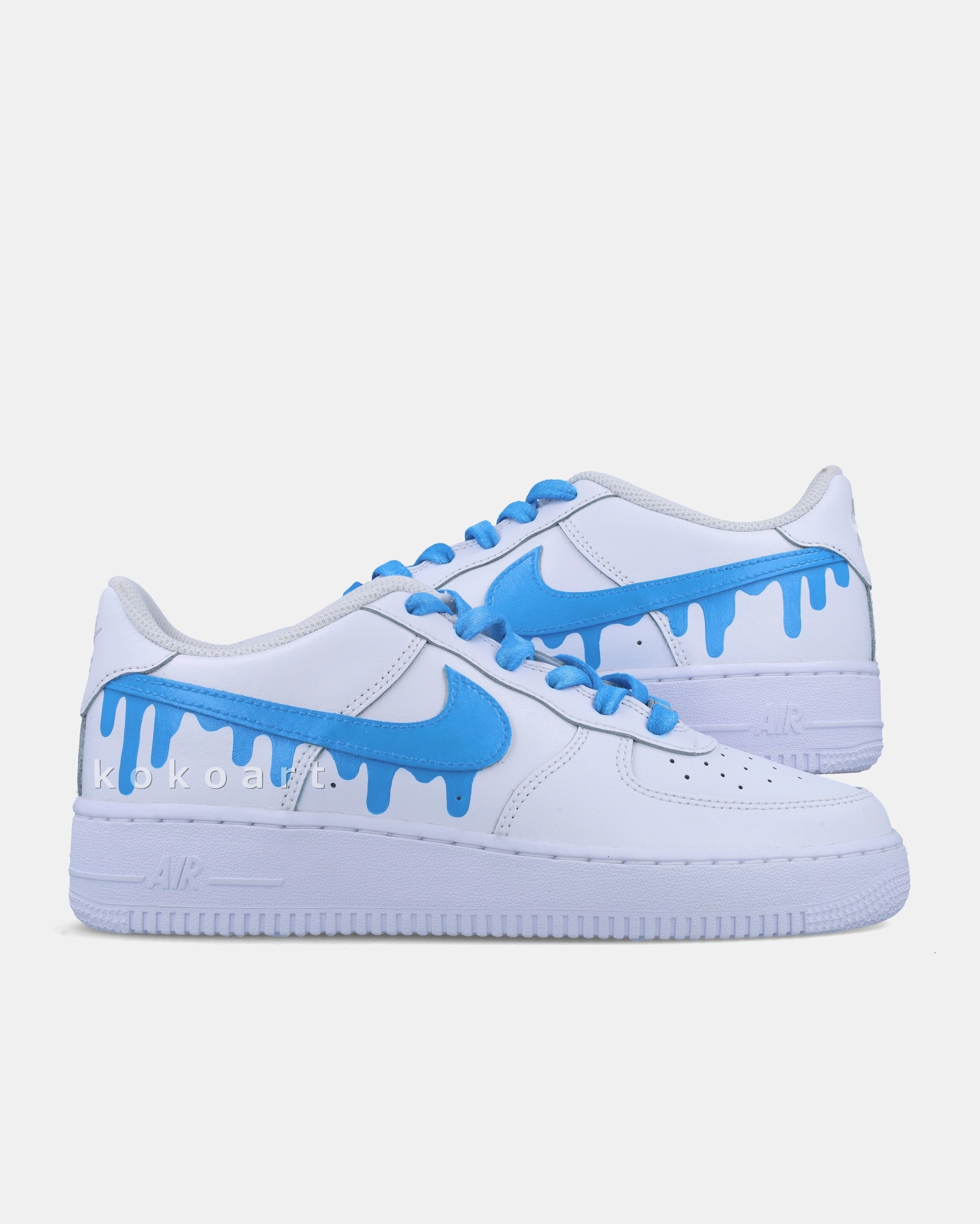 Most Supportive Asics Shoes AF1 Light Blue Dripping