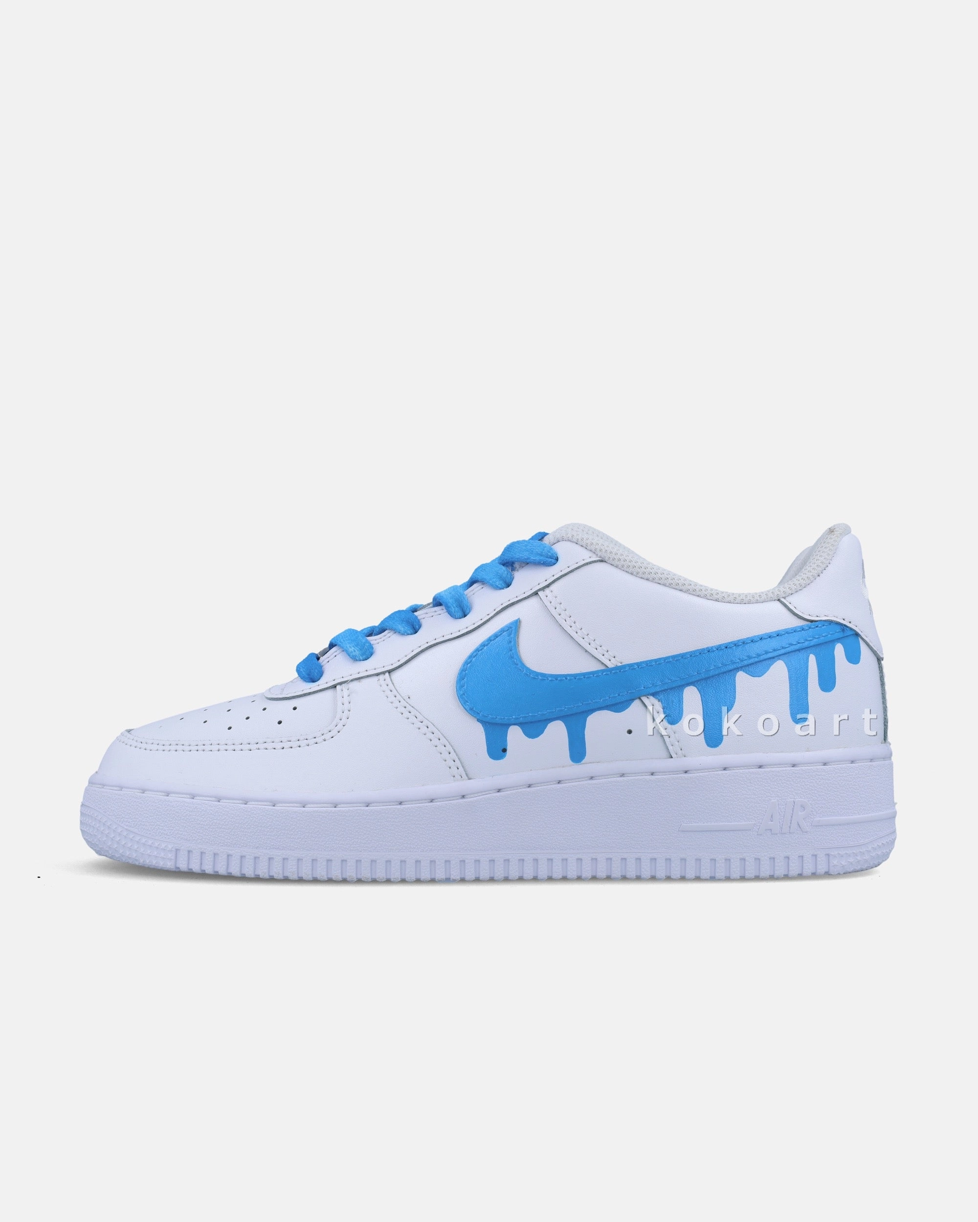 AF1 Light Blue Dripping Asics Torrance Running Shoe