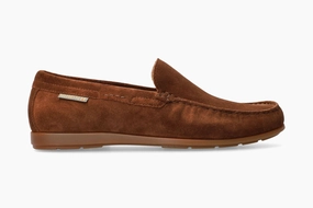 Algoras - Brown Slip On Suede Loafers