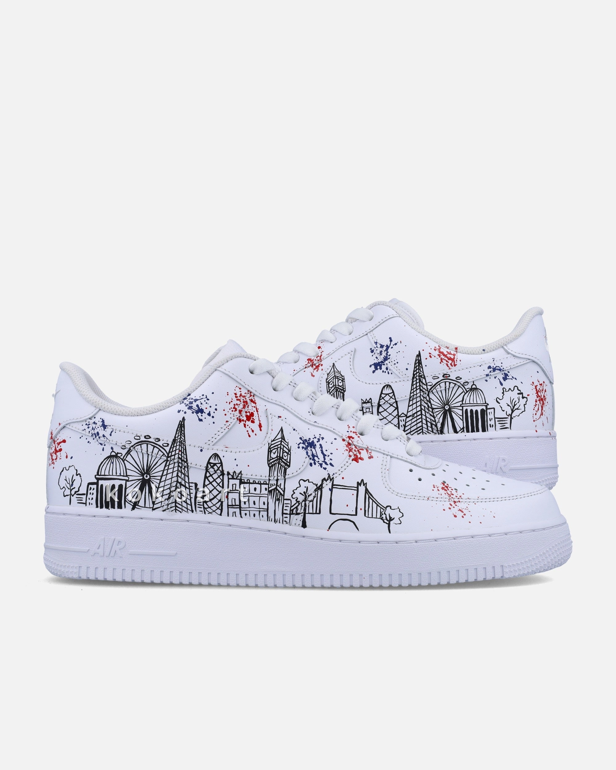 AF1 London Skyline Cleaning Asics Shoes