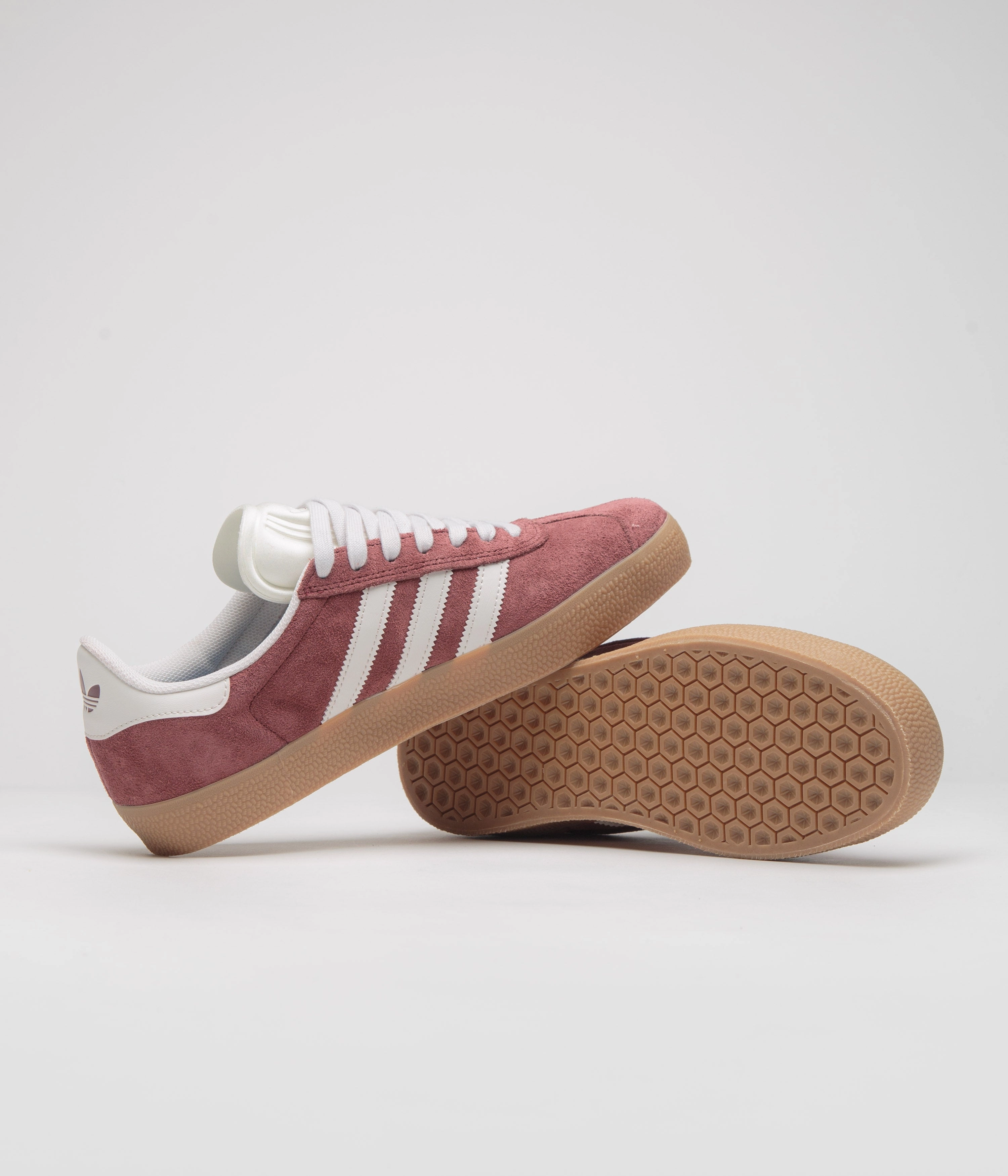 Adidas Gazelle ADV Shoes - Shadow Red / Crystal White / Gold Metallic Stan Adidas Shoes