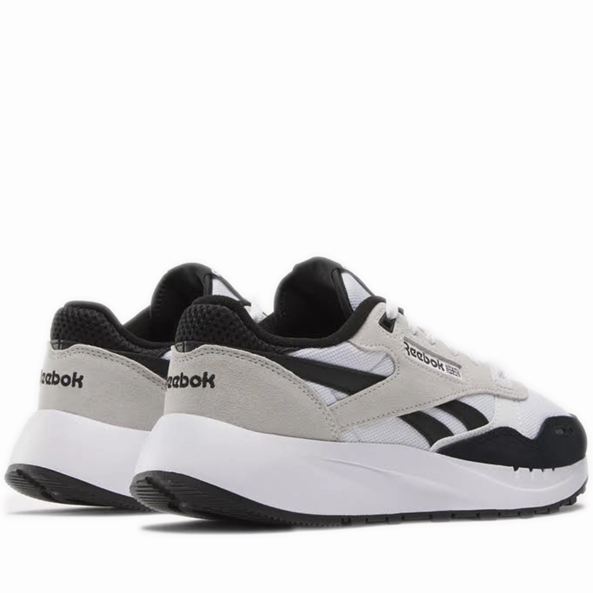 Men's Reebok Classic Leather 2400 Shoes - White/Black/White Low Sneakers