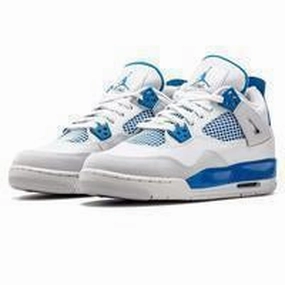 Men's Jordan 4 Retro Basketball Shoes - White Blue Asics Gel Fortitude 7 Running Shoe