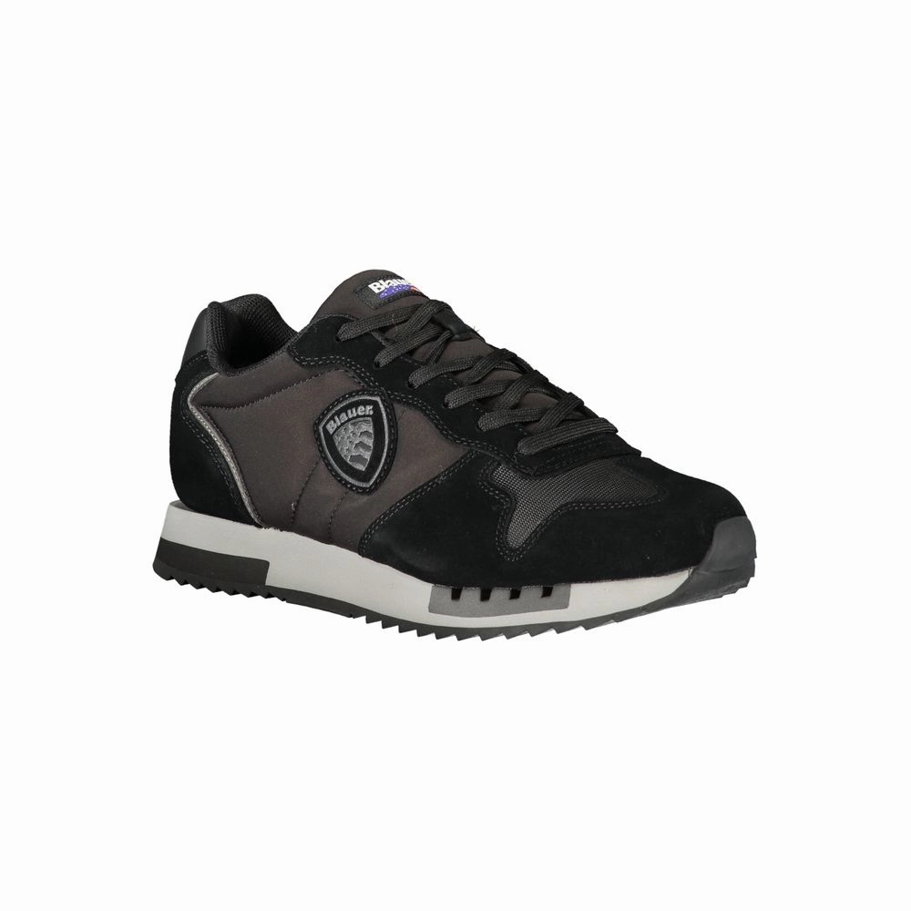 Blauer Black Leather Men Sneaker Tucker Sneakers