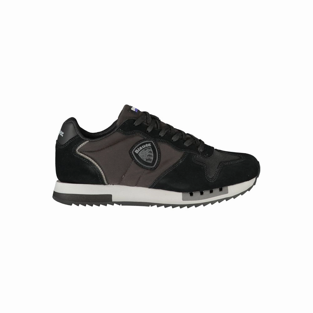 Sneakers Target Blauer Black Leather Men Sneaker