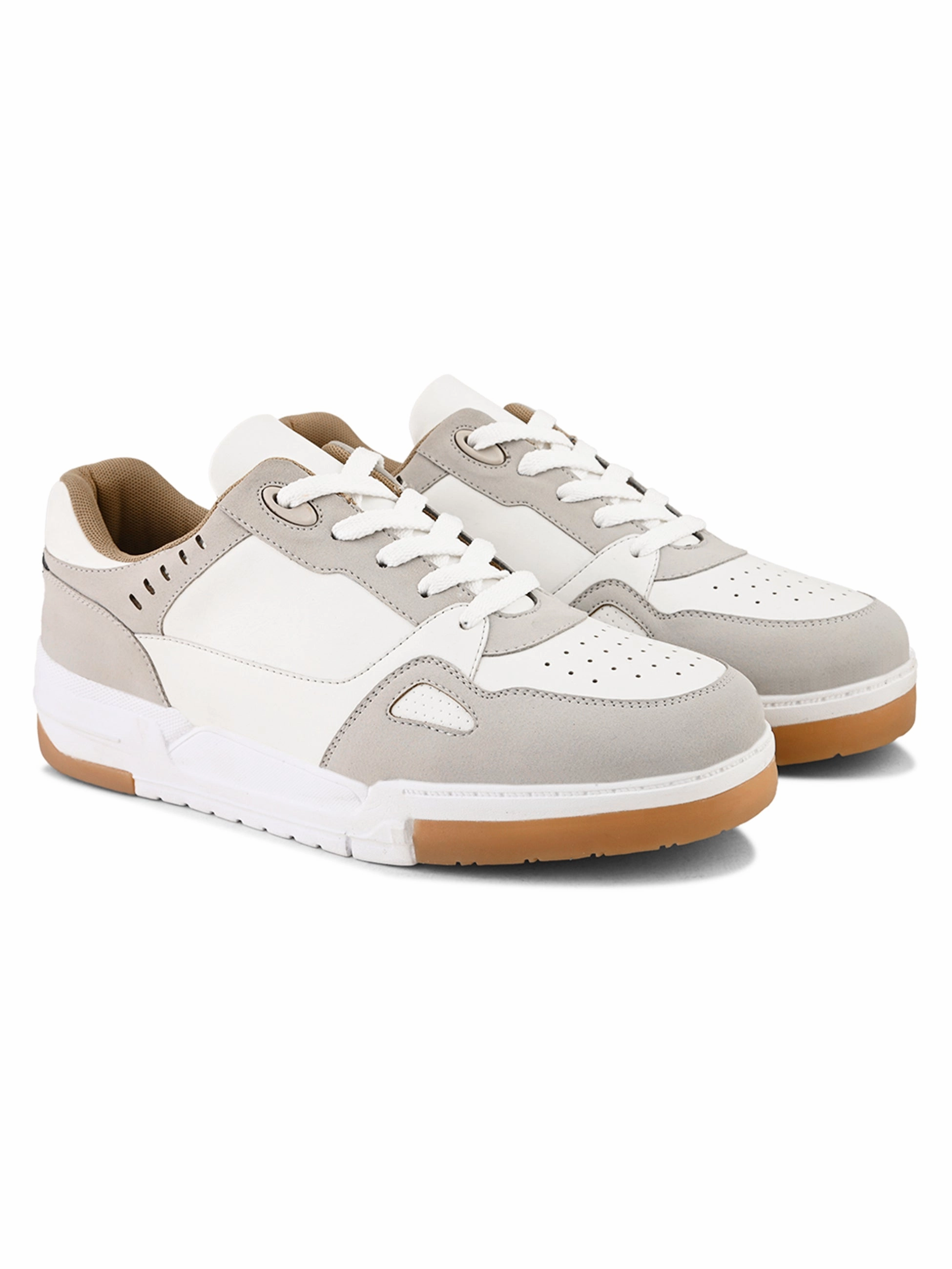 Casual Shoes With White Soles SAN FRISSCO Men Light Weight White Casual Sneakers