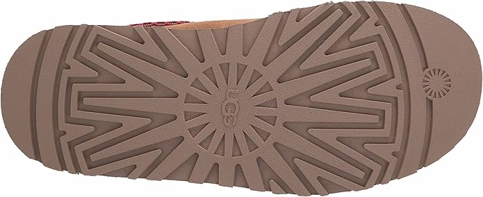 UGG Women's Tazz Slipper  Chestnut Suede Platform, UGG pure Wool Lining, Cozy Indoor/Outdoor Comfort Gandys Flip Flops