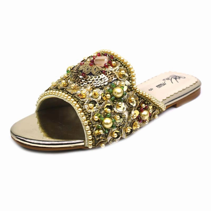 Golden Fancy Slipper High Top Casual Shoes
