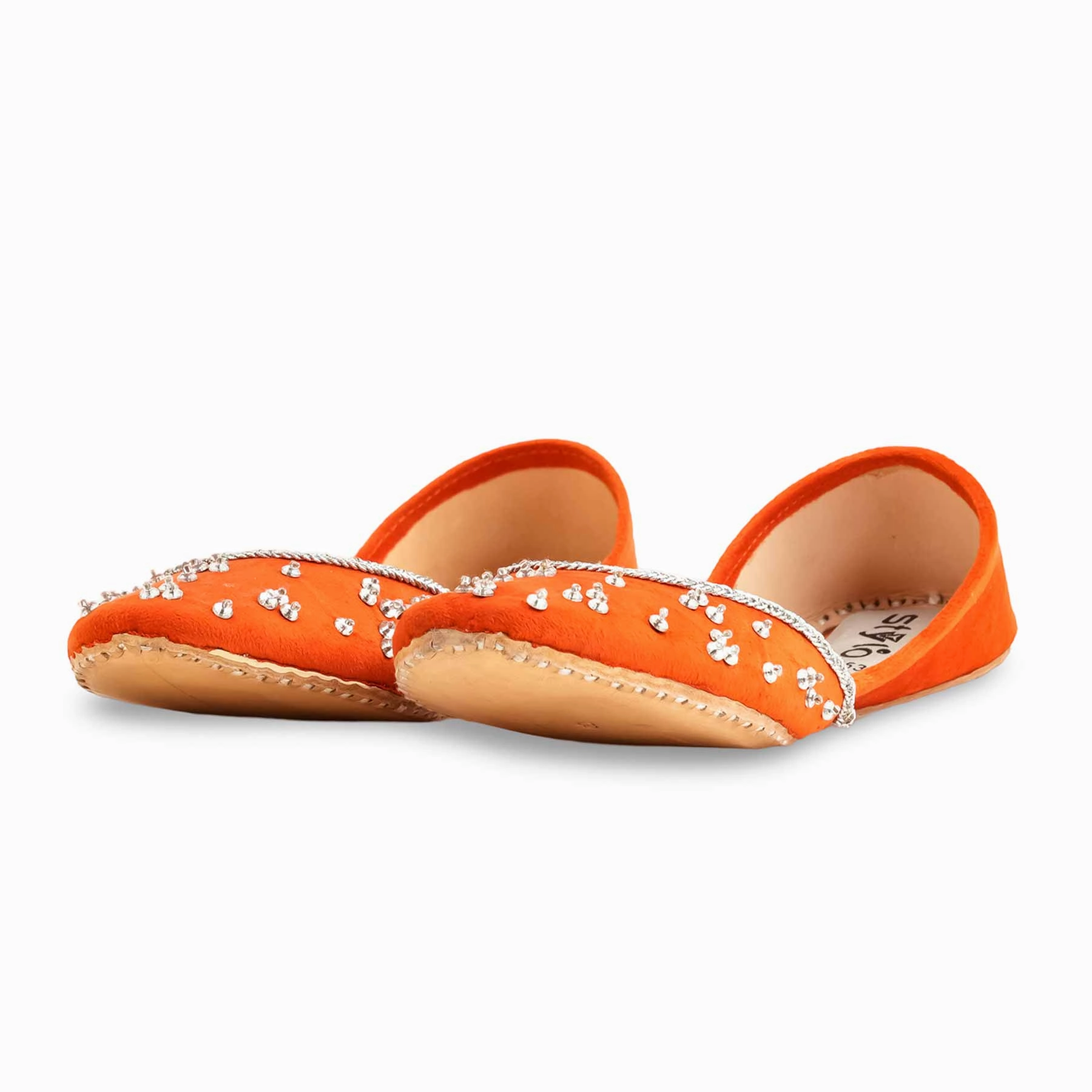 Orange Fancy Khusa For Ladies EC8532 Office Shoes Flats