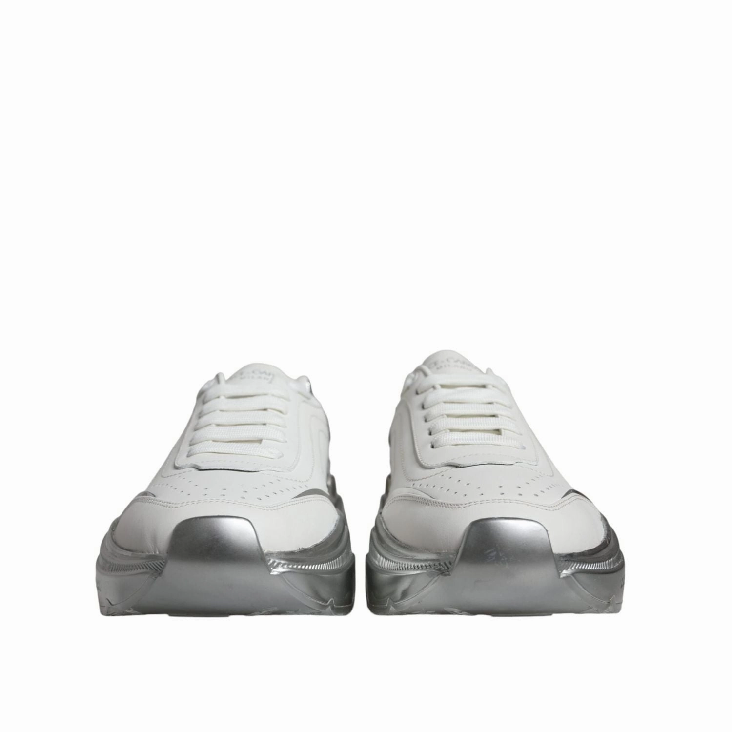 Christian Louboutin Shoes Sneakers Dolce & Gabbana White Silver Daymaster Low Top Sneakers Shoes
