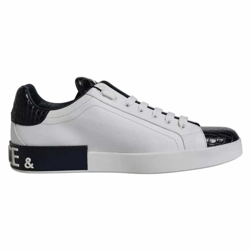 Sneakers Orbit Dolce & Gabbana White Leather Logo Portofino Sneaker Shoes