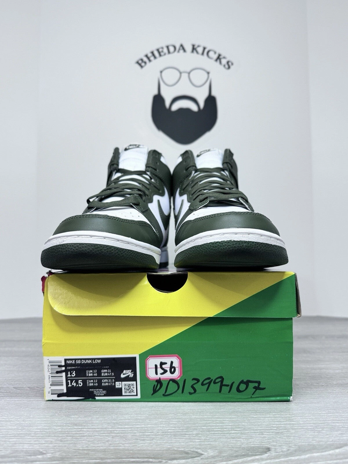 Size 13 Nike Dunk 2022 High Cargo Khaki DD1399-107 Preowned Og Authentic Best Long Distance Asics Running Shoes