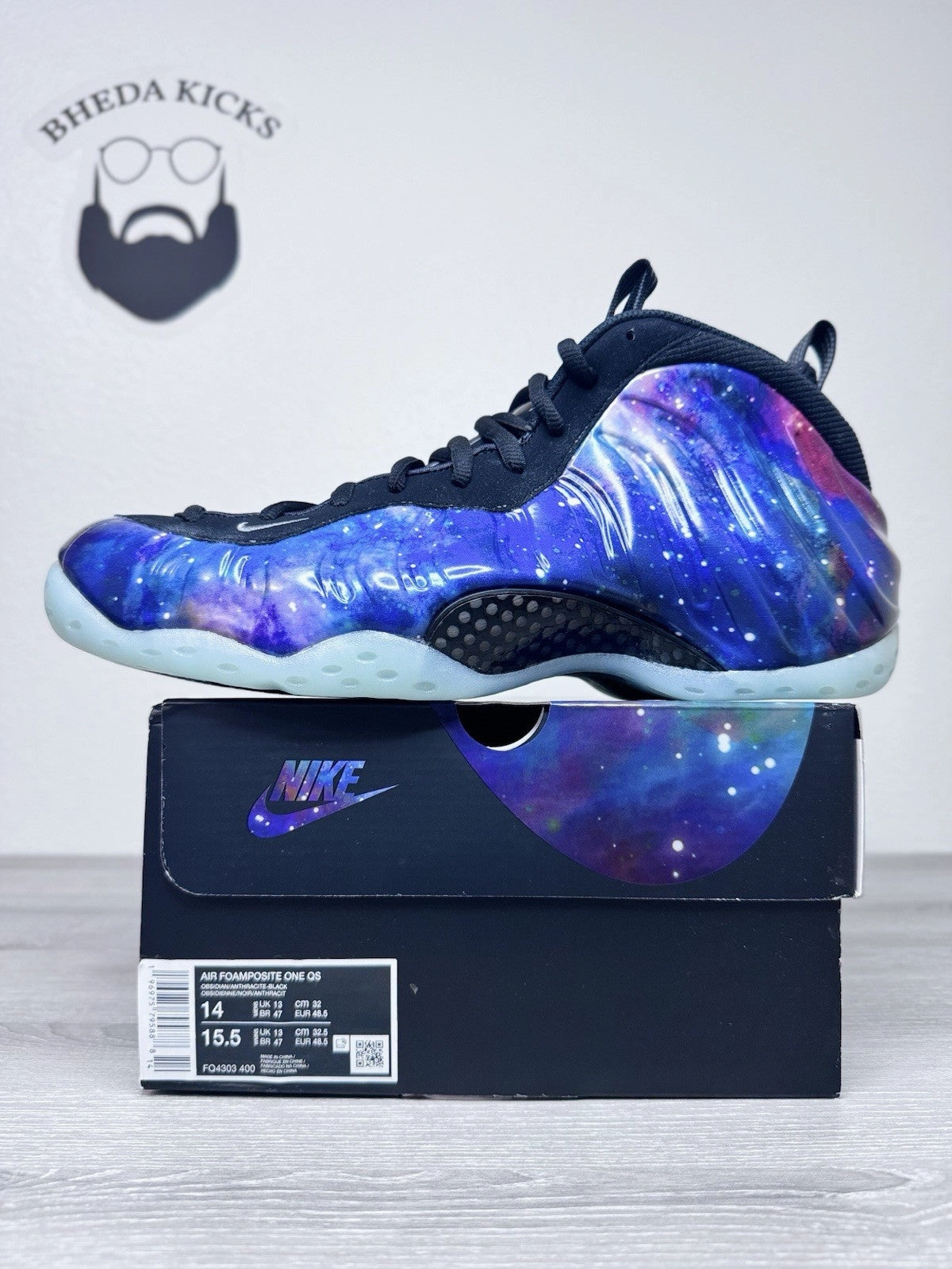 Size 14 - Nike Air Foamposite One Galaxy (2025) FQ4303-400 Brand New Asics Smart Shoes